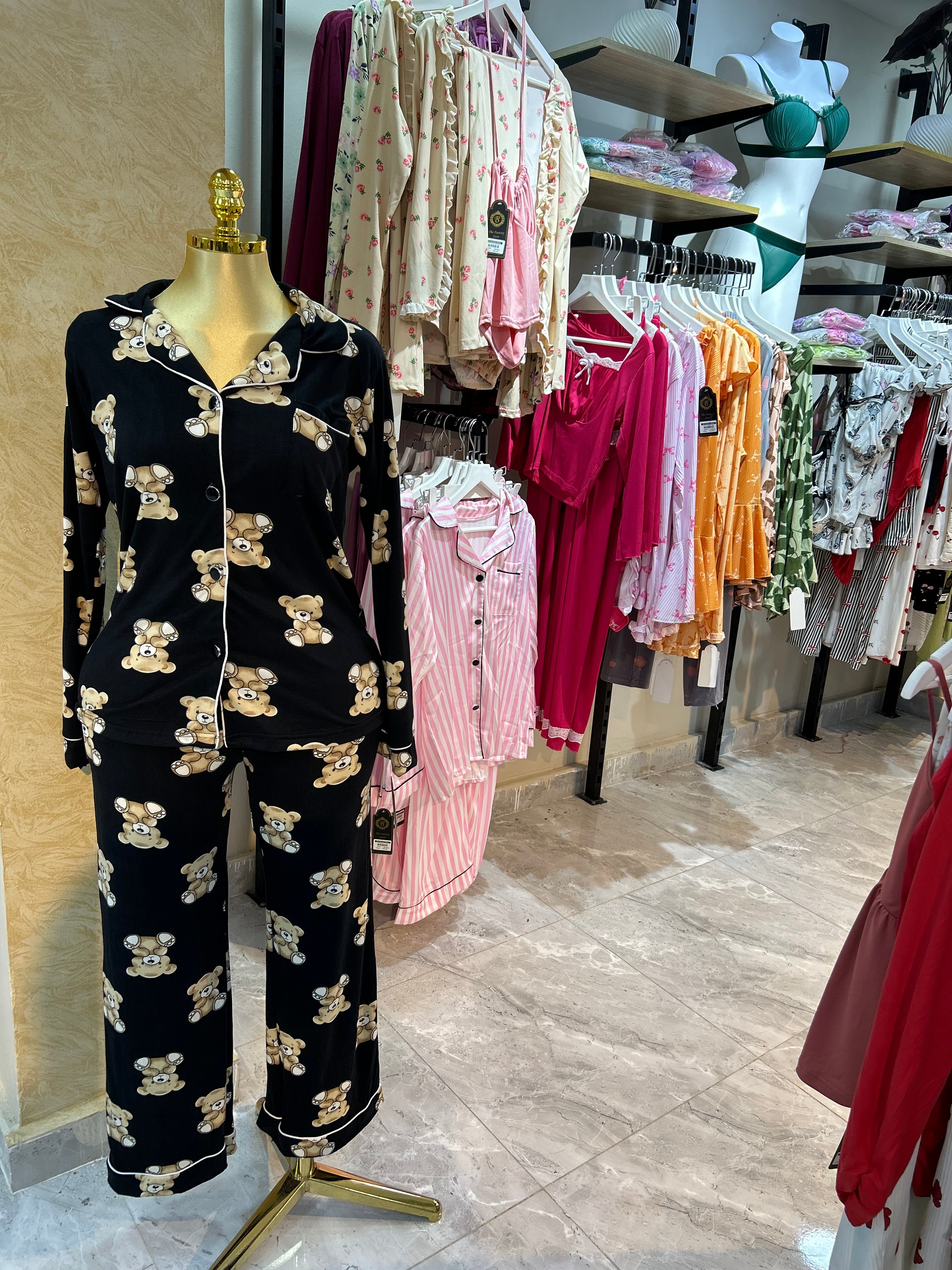 بيجامة دبدوب قطن