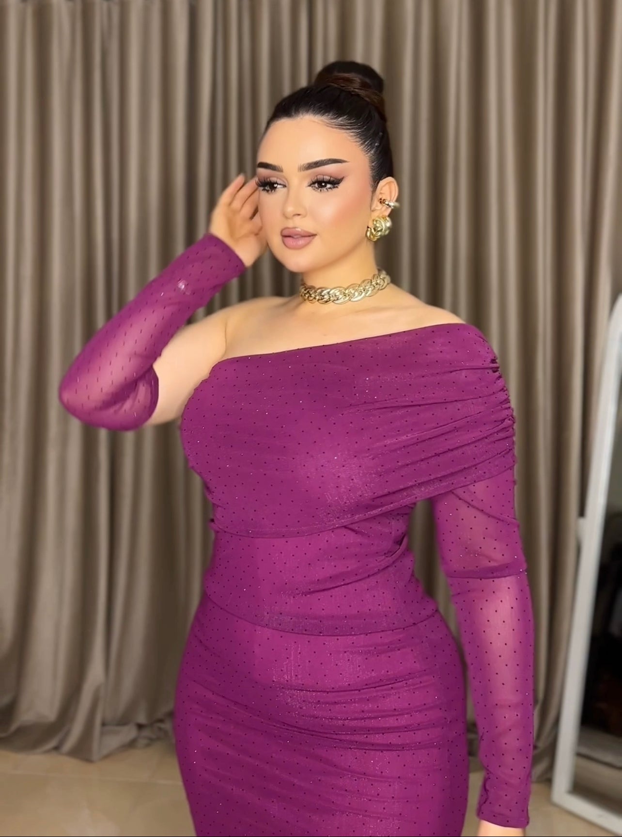 فستان  موف وان شولدر
