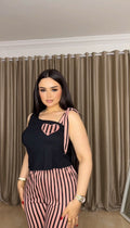 بيجامة قلب رباط من الكتف