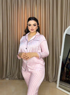 بيجامة ستان بينك