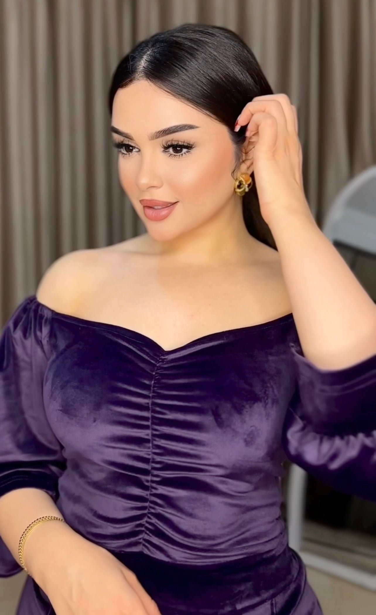 بيجامة موف قطيفة