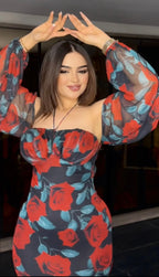 فستان ورد مشجر