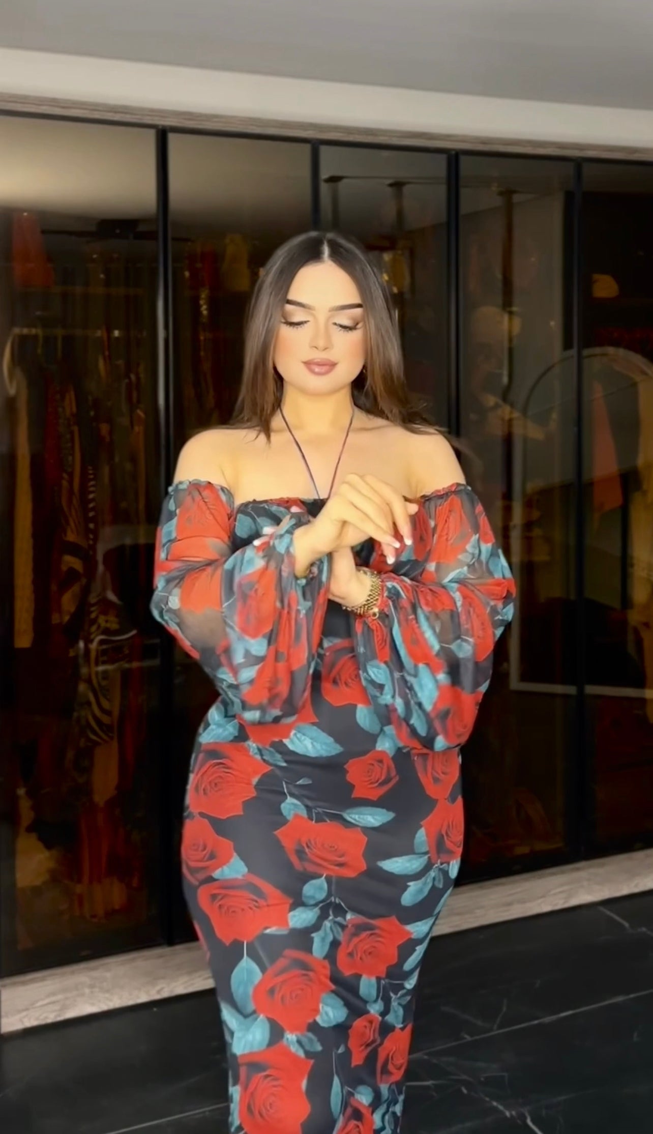 فستان ورد مشجر