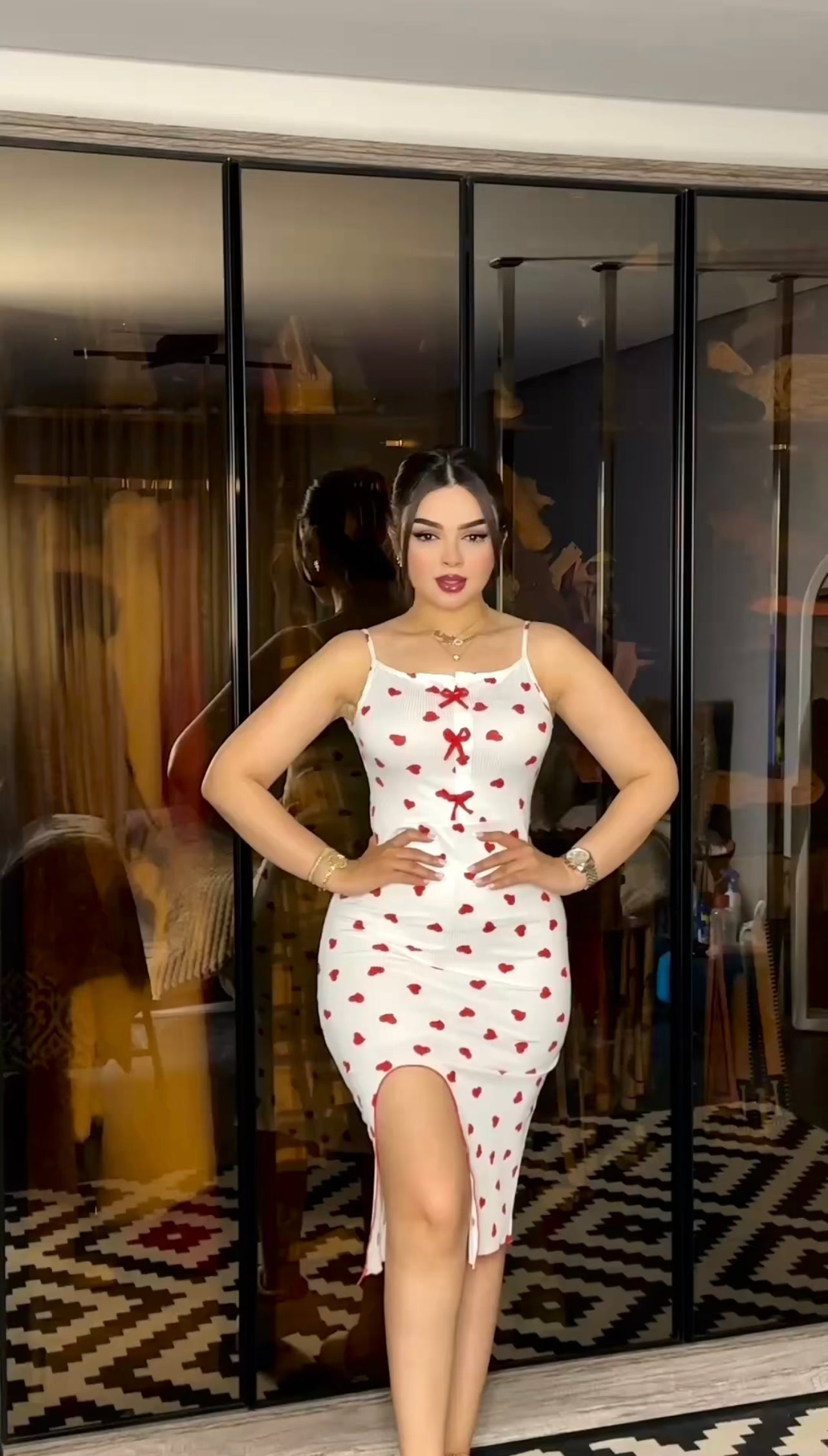 كاش قلوب مضلع (لون ابيض)