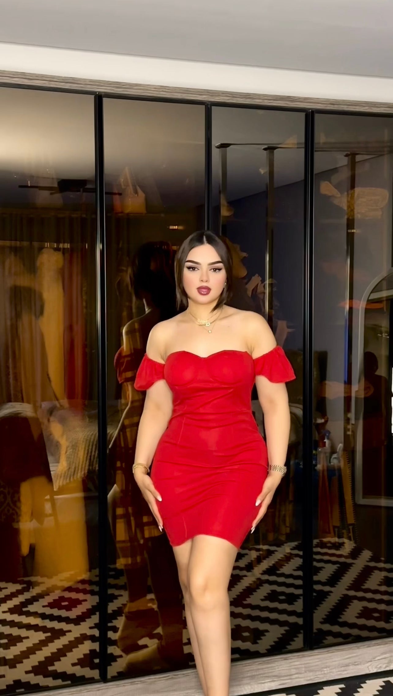 فستان كب مبطن قصير