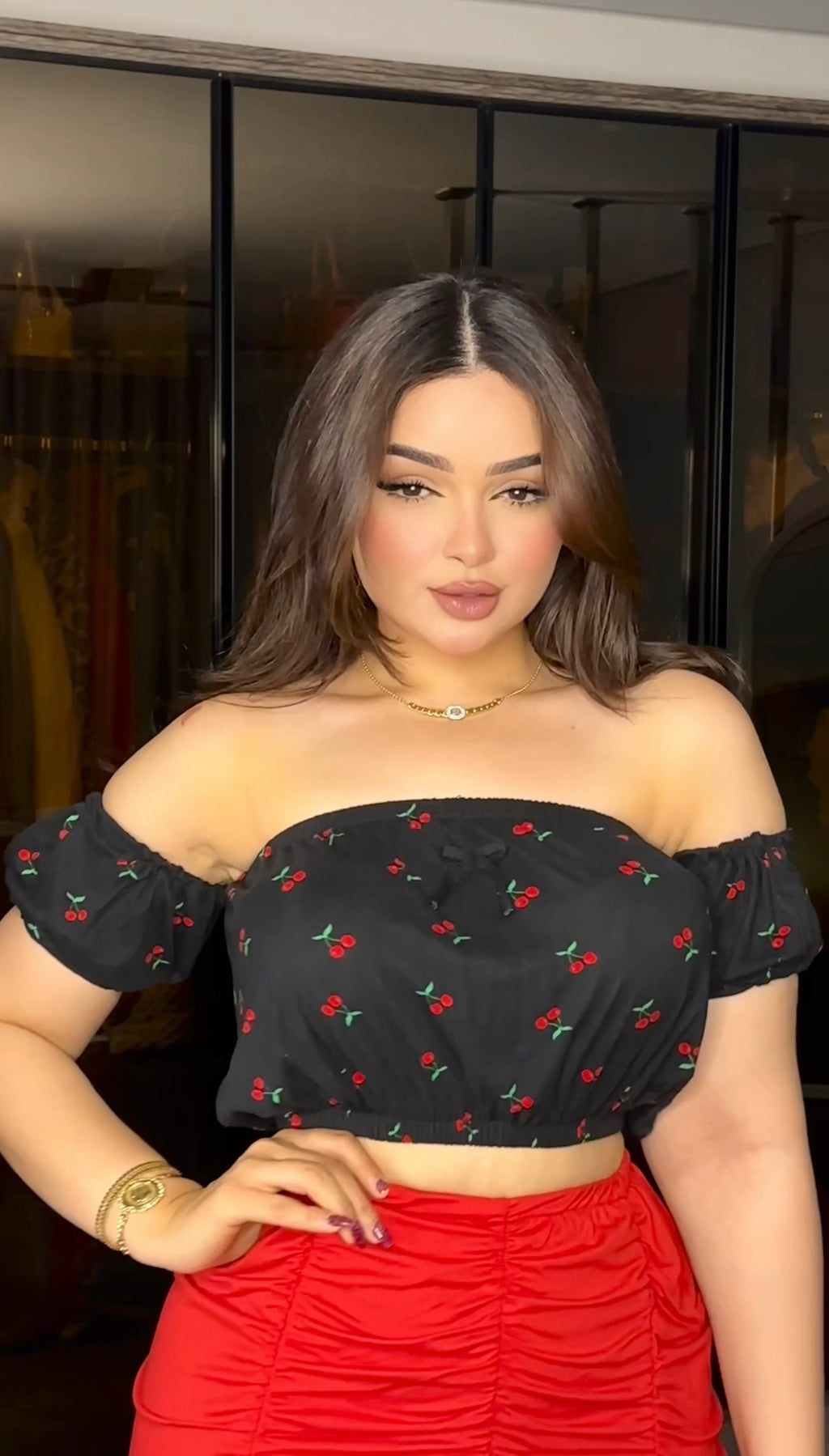 طقم جيبة كريزة اسود