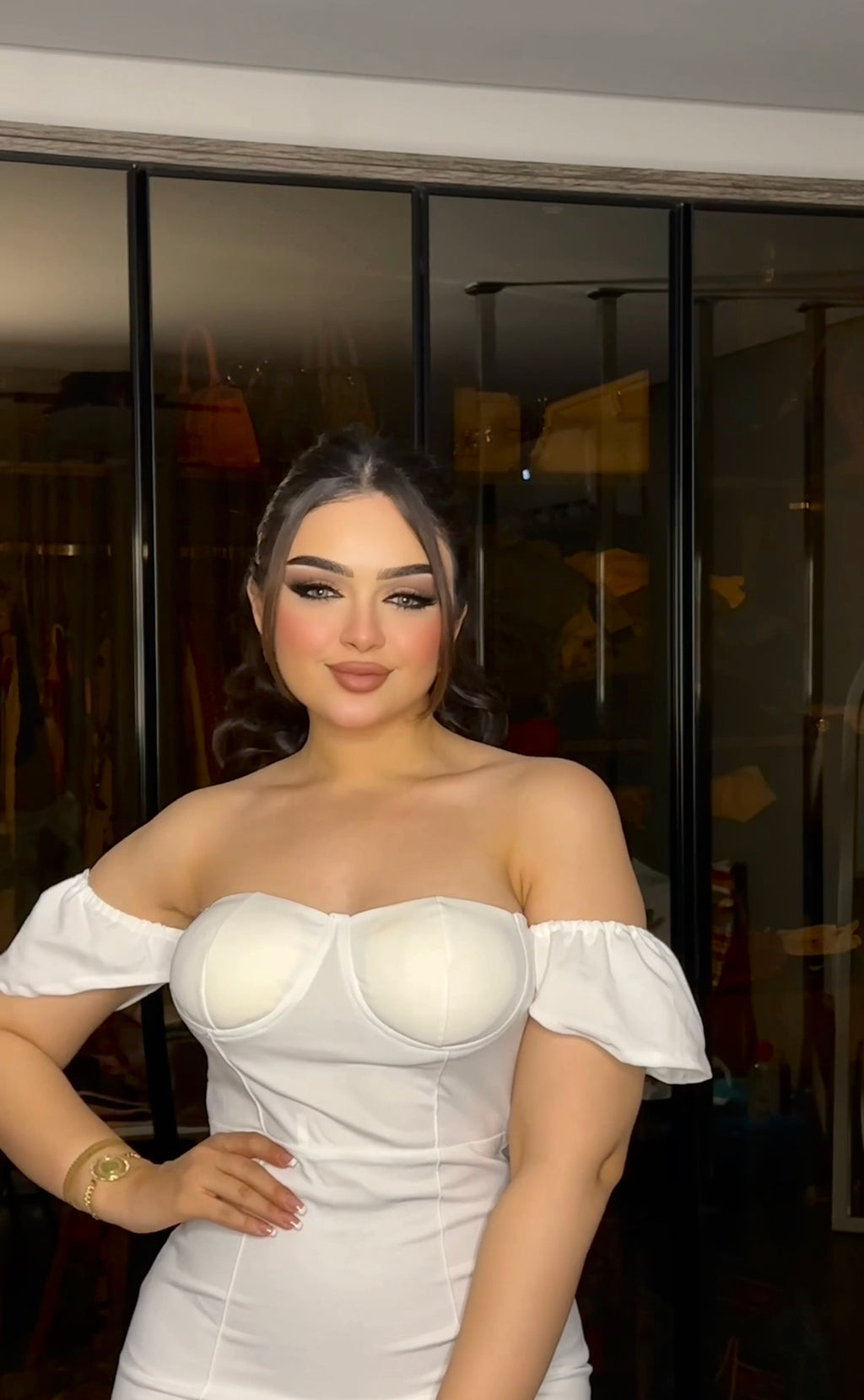فستان كب مبطن قصير