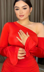 فستان زبدة كم وكم