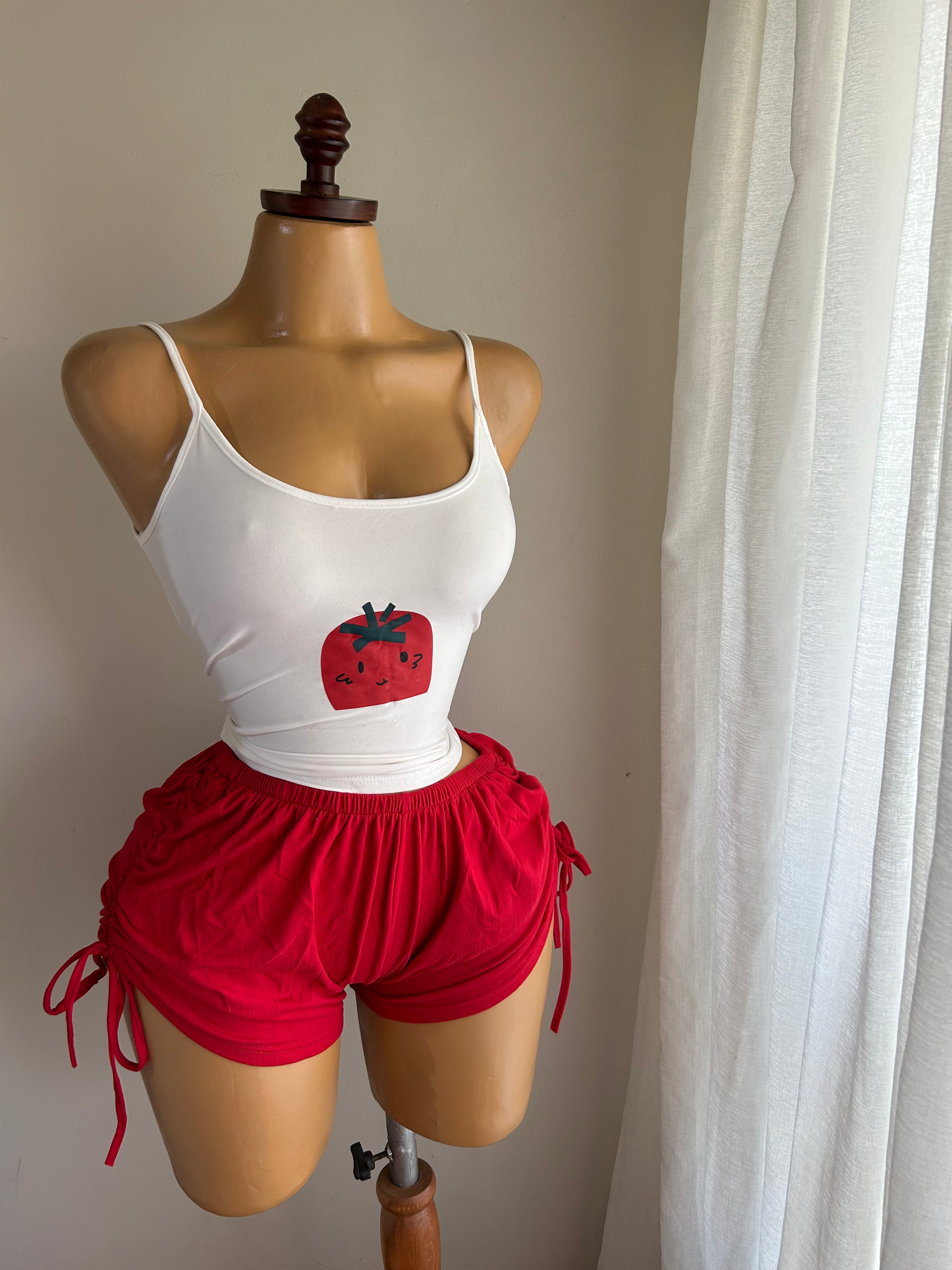 طقم شورت طماطم