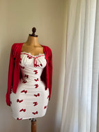 الفستان مسحب مضلع  البلرو قطن