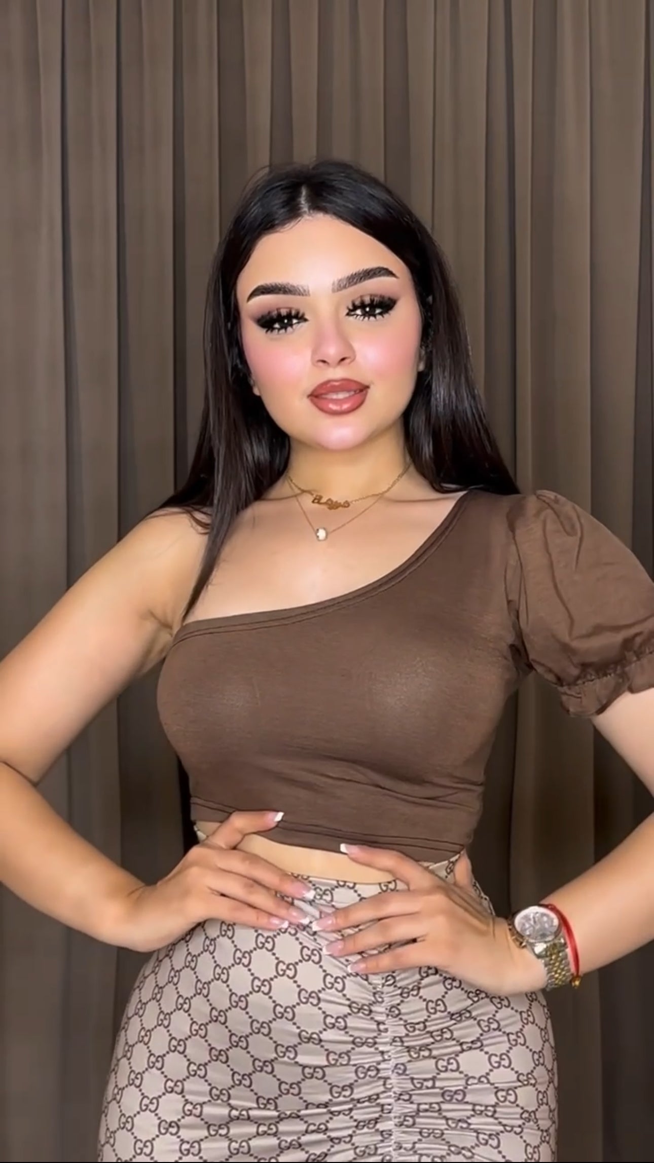 طقم جيبة بني جي